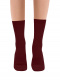 Calcetines 100%Algodón Canalé Mujer Granate Maroon