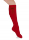 Calcetines altos 100% algodón canalé con lazo largo Rojo Red