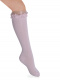 Calcetines altos calados con puntilla y tul Rosa Pink