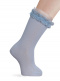 Calcetines altos calados con puntilla y tul Azul Bebe Babyblue