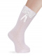 Calcetines altos calados lateral con lazo de encaje Blanco White