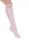 Calcetines altos calados lateral con lazo Rosa Pink
