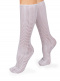 Calcetines Altos Calados Mujer Gris Grey