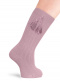 Calcetines altos canalé con borlas Rosa Palo Rosewood