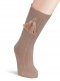 Calcetines altos canalé con borlas Haya Peanut