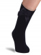 Calcetines altos canalé con lazo de raso con volumen Marino Navyblue