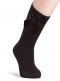 Calcetines altos canalé con lazo de raso doble Marrón Brown