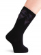 Calcetines altos canalé con lazo de raso doble Marino Navyblue
