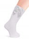 Calcetines altos canalé con lazo de raso doble Blanco White