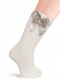 Calcetines altos canalé con lazo de raso doble Papiro Papyrus