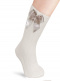 Calcetines altos canalé con lazo de raso doble Papiro Papyrus