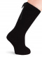 Calcetines altos canalé con lazo trasero Negro Black