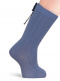 Calcetines altos canalé con lazo trasero Azul Francia Bluefrance