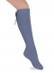 Calcetines altos canalé con lazo trasero Azul Francia Bluefrance