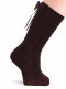 Calcetines altos canalé con lazo trasero Marrón Brown