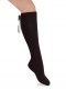 Calcetines altos canalé con lazo trasero Marrón Brown