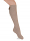 Calcetines altos canalé con lazo trasero Camel