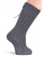 Calcetines altos canalé con lazo trasero Gris Grey