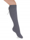 Calcetines altos canalé con lazo trasero Gris Grey