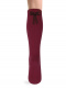 Calcetines altos canalé con lazo trasero Granate Maroon