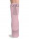 Calcetines altos canalé con lazo trasero Rosa Palo Rosewood