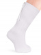 Calcetines altos canalé con lazo trasero Blanco White