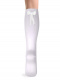 Calcetines altos canalé con lazo trasero Blanco White