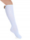 Calcetines altos con costura trasera y lazo con pompón Azul Bebe Babyblue