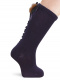 Calcetines altos con costura trasera y lazo con pompón Marino Navyblue