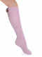 Calcetines altos con costura trasera y lazo con pompón Rosa Palo Rosewood