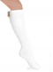 Calcetines altos con costura trasera y lazo con pompón Blanco White