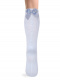 Calcetines altos con costura trasera y lazo de raso doble Azul Bebe Babyblue