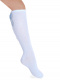 Calcetines altos con costura trasera y lazo de raso doble Azul Bebe Babyblue
