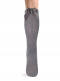 Calcetines altos con costura trasera y lazo de raso doble Gris Grey