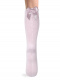 Calcetines altos con costura trasera y lazo de raso doble Rosa Pink