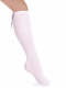 Calcetines altos con costura trasera y lazo de raso doble Rosa Pink