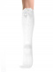 Calcetines altos con costura trasera y lazo de raso doble Blanco White