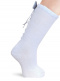 Calcetines altos con costura trasera y lazo largo Azul Bebe Babyblue