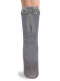 Calcetines altos con costura trasera y lazo largo Gris Grey