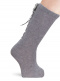 Calcetines altos con costura trasera y lazo largo Gris Grey