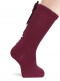 Calcetines altos con costura trasera y lazo largo Granate Maroon