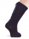 Calcetines altos con costura trasera y lazo largo Marino Navyblue