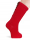 Calcetines altos con costura trasera y lazo largo Rojo Red