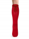 Calcetines altos con costura trasera y lazo largo Rojo Red