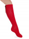 Calcetines altos con costura trasera y lazo largo Rojo Red