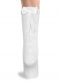 Calcetines altos con costura trasera y lazo largo Blanco White