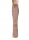 Calcetines altos con costura trasera y lazo pequeño Camel