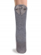 Calcetines altos con costura trasera y lazo pequeño Gris Grey