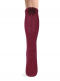 Calcetines altos con costura trasera y lazo pequeño Granate Maroon