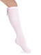 Calcetines altos con costura trasera y lazo pequeño Rosa Pink